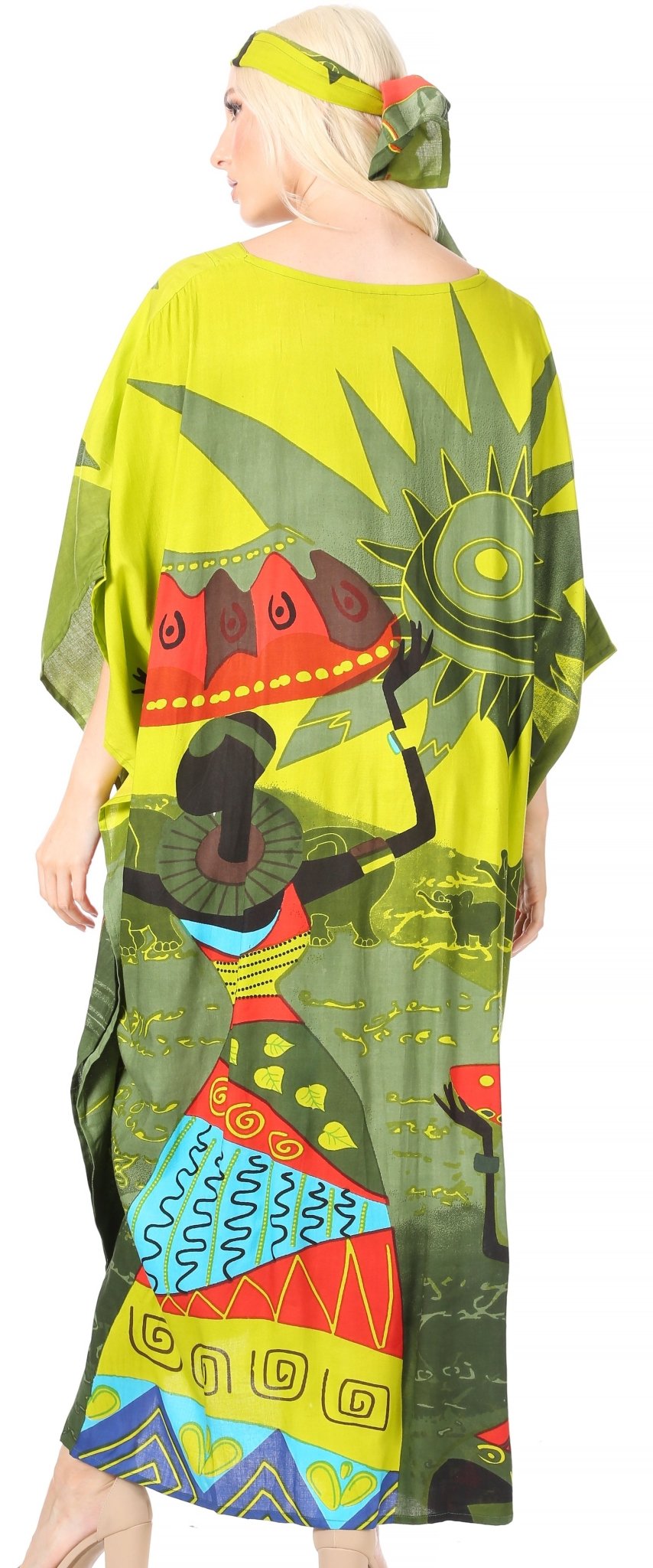 Sakkas Mera Women's Long Loose Short Sleeve Summer Casual Caftan Kaftan Dress - Buy One, Get One 50% Off dresses La Vie Bien Sakkas Mera Women's Long Loose Short Sleeve Summer Casual Caftan Kaftan Dress - Buy One, Get One 50% Off