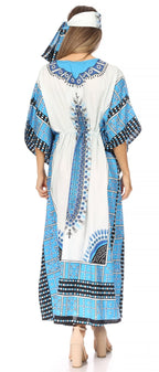 Sakkas Mera Women's Long Loose Short Sleeve Summer Casual Caftan Kaftan Dress - Buy One, Get One 50% Off dresses La Vie Bien Sakkas Mera Women's Long Loose Short Sleeve Summer Casual Caftan Kaftan Dress - Buy One, Get One 50% Off