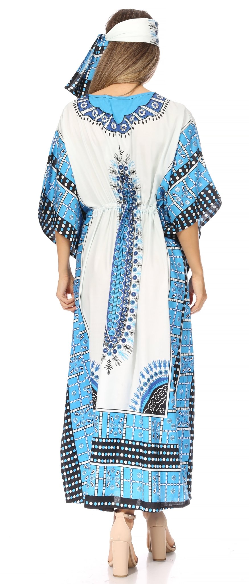 Sakkas Mera Women's Long Loose Short Sleeve Summer Casual Caftan Kaftan Dress - Buy One, Get One 50% Off dresses La Vie Bien Sakkas Mera Women's Long Loose Short Sleeve Summer Casual Caftan Kaftan Dress - Buy One, Get One 50% Off