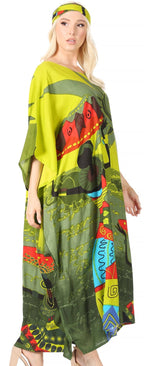 Sakkas Mera Women's Long Loose Short Sleeve Summer Casual Caftan Kaftan Dress - Buy One, Get One 50% Off dresses La Vie Bien Sakkas Mera Women's Long Loose Short Sleeve Summer Casual Caftan Kaftan Dress - Buy One, Get One 50% Off
