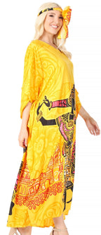 Sakkas Mera Women's Long Loose Short Sleeve Summer Casual Caftan Kaftan Dress - Buy One, Get One 50% Off dresses La Vie Bien Sakkas Mera Women's Long Loose Short Sleeve Summer Casual Caftan Kaftan Dress - Buy One, Get One 50% Off