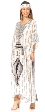 Sakkas Mera Women's Long Loose Short Sleeve Summer Casual Caftan Kaftan Dress - Buy One, Get One 50% Off dresses La Vie Bien Sakkas Mera Women's Long Loose Short Sleeve Summer Casual Caftan Kaftan Dress - Buy One, Get One 50% Off