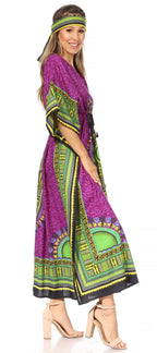 Sakkas Mera Women's Long Loose Short Sleeve Summer Casual Caftan Kaftan Dress - Buy One, Get One 50% Off dresses La Vie Bien Sakkas Mera Women's Long Loose Short Sleeve Summer Casual Caftan Kaftan Dress - Buy One, Get One 50% Off