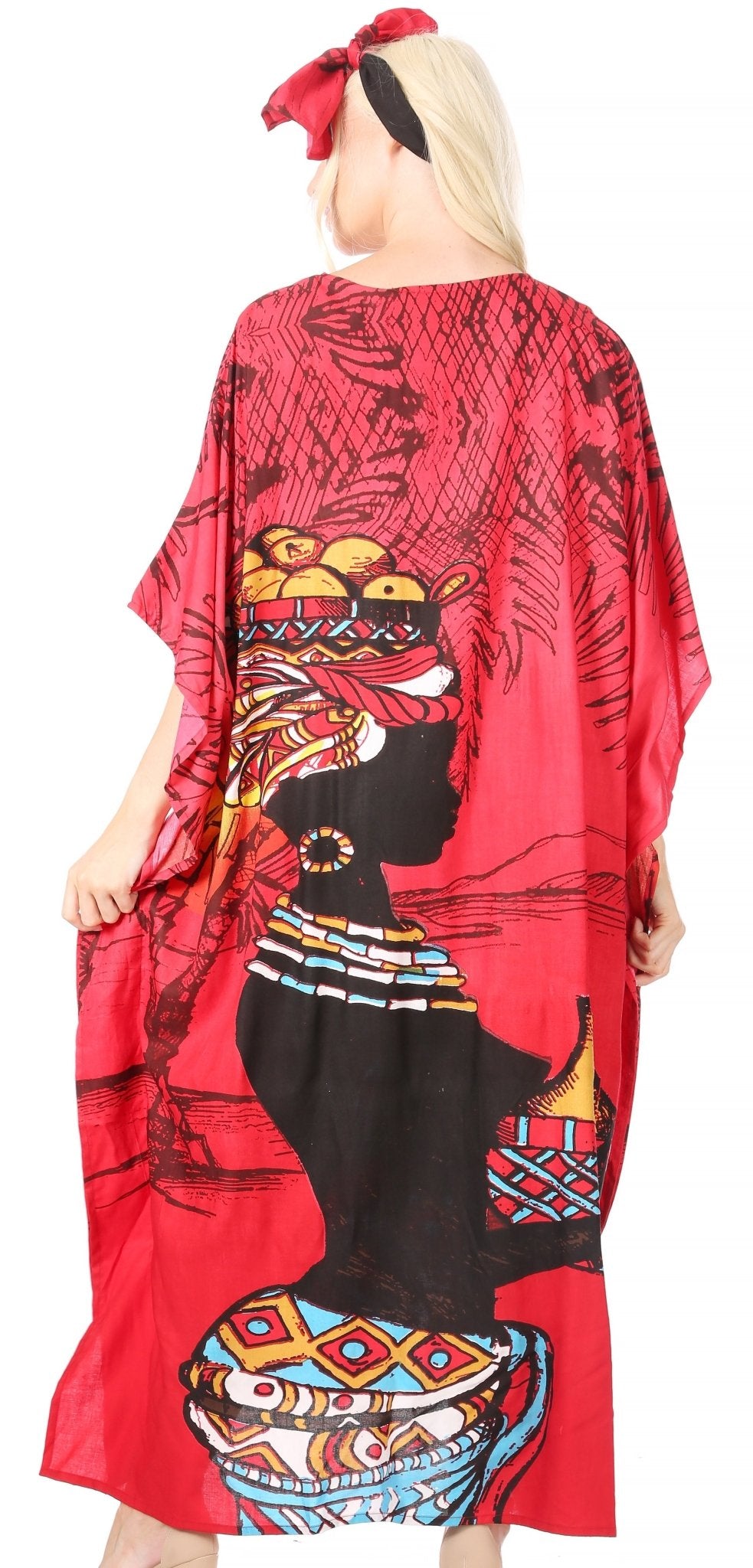 Sakkas Mera Women's Long Loose Short Sleeve Summer Casual Caftan Kaftan Dress - Buy One, Get One 50% Off dresses La Vie Bien Sakkas Mera Women's Long Loose Short Sleeve Summer Casual Caftan Kaftan Dress - Buy One, Get One 50% Off