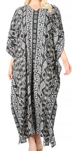 Sakkas Mera Women's Long Loose Short Sleeve Summer Casual Caftan Kaftan Dress - Buy One, Get One 50% Off dresses La Vie Bien Sakkas Mera Women's Long Loose Short Sleeve Summer Casual Caftan Kaftan Dress - Buy One, Get One 50% Off