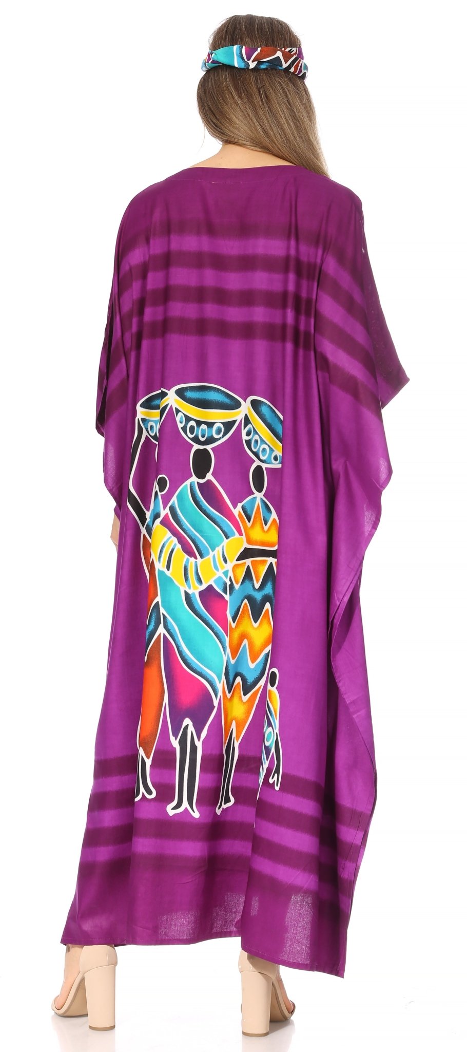 Sakkas Mera Women's Long Loose Short Sleeve Summer Casual Caftan Kaftan Dress - Buy One, Get One 50% Off dresses La Vie Bien Sakkas Mera Women's Long Loose Short Sleeve Summer Casual Caftan Kaftan Dress - Buy One, Get One 50% Off