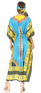 Sakkas Mera Women's Long Loose Short Sleeve Summer Casual Caftan Kaftan Dress - Buy One, Get One 50% Off dresses La Vie Bien Sakkas Mera Women's Long Loose Short Sleeve Summer Casual Caftan Kaftan Dress - Buy One, Get One 50% Off