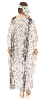 Sakkas Mera Women's Long Loose Short Sleeve Summer Casual Caftan Kaftan Dress - Buy One, Get One 50% Off dresses La Vie Bien Sakkas Mera Women's Long Loose Short Sleeve Summer Casual Caftan Kaftan Dress - Buy One, Get One 50% Off