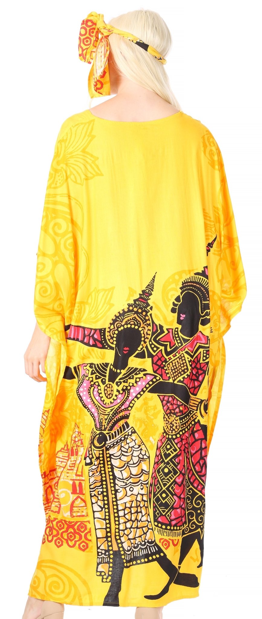 Sakkas Mera Women's Long Loose Short Sleeve Summer Casual Caftan Kaftan Dress - Buy One, Get One 50% Off dresses La Vie Bien Sakkas Mera Women's Long Loose Short Sleeve Summer Casual Caftan Kaftan Dress - Buy One, Get One 50% Off