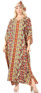 Sakkas Mera Women's Long Loose Short Sleeve Summer Casual Caftan Kaftan Dress - Buy One, Get One 50% Off dresses La Vie Bien Sakkas Mera Women's Long Loose Short Sleeve Summer Casual Caftan Kaftan Dress - Buy One, Get One 50% Off