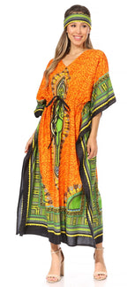 Sakkas Mera Women's Long Loose Short Sleeve Summer Casual Caftan Kaftan Dress - Buy One, Get One 50% Off dresses La Vie Bien Sakkas Mera Women's Long Loose Short Sleeve Summer Casual Caftan Kaftan Dress - Buy One, Get One 50% Off