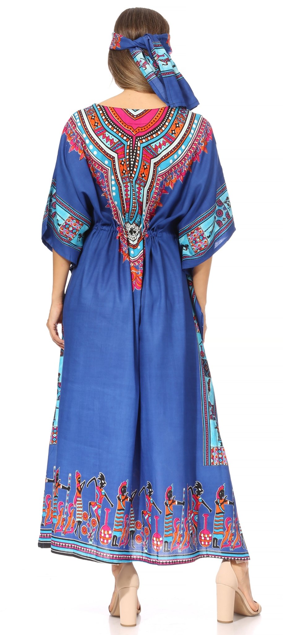 Sakkas Mera Women's Long Loose Short Sleeve Summer Casual Caftan Kaftan Dress - Buy One, Get One 50% Off dresses La Vie Bien Sakkas Mera Women's Long Loose Short Sleeve Summer Casual Caftan Kaftan Dress - Buy One, Get One 50% Off