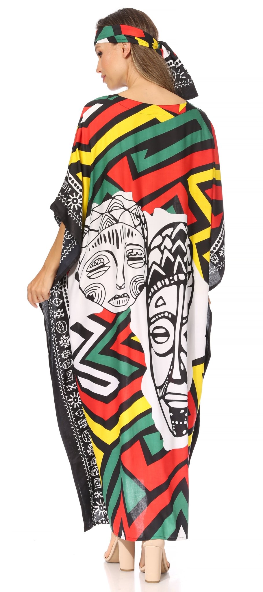 Sakkas Mera Women's Long Loose Short Sleeve Summer Casual Caftan Kaftan Dress - Buy One, Get One 50% Off dresses La Vie Bien Sakkas Mera Women's Long Loose Short Sleeve Summer Casual Caftan Kaftan Dress - Buy One, Get One 50% Off