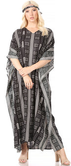 Sakkas Mera Women's Long Loose Short Sleeve Summer Casual Caftan Kaftan Dress - Buy One, Get One 50% Off dresses La Vie Bien Sakkas Mera Women's Long Loose Short Sleeve Summer Casual Caftan Kaftan Dress - Buy One, Get One 50% Off