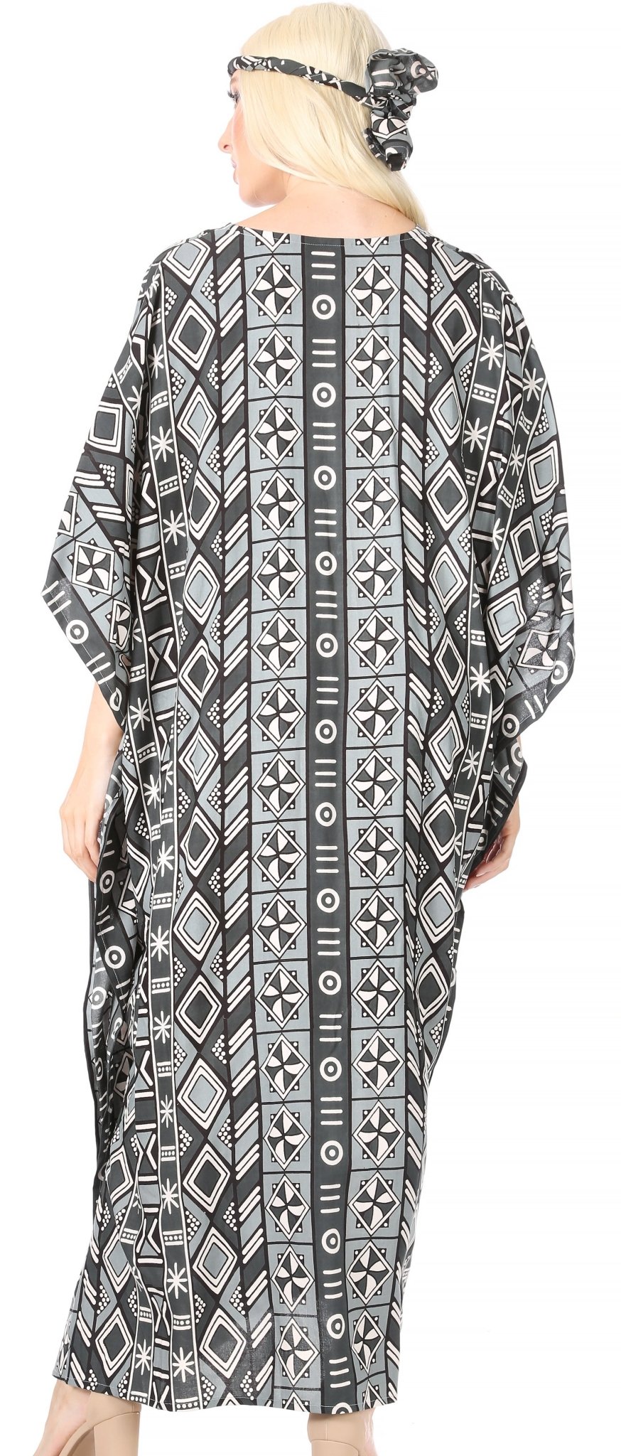 Sakkas Mera Women's Long Loose Short Sleeve Summer Casual Caftan Kaftan Dress - Buy One, Get One 50% Off dresses La Vie Bien Sakkas Mera Women's Long Loose Short Sleeve Summer Casual Caftan Kaftan Dress - Buy One, Get One 50% Off