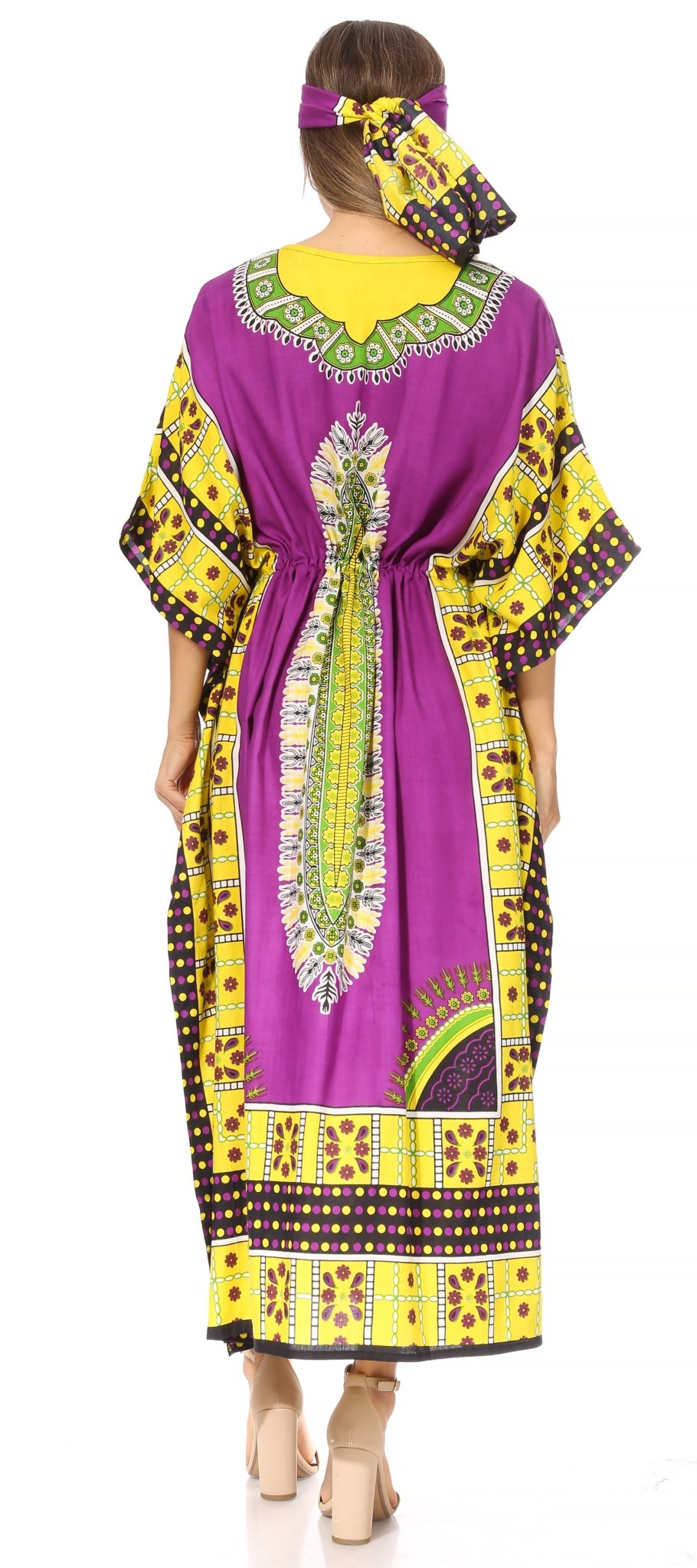 Sakkas Mera Women's Long Loose Short Sleeve Summer Casual Caftan Kaftan Dress - Buy One, Get One 50% Off dresses La Vie Bien Sakkas Mera Women's Long Loose Short Sleeve Summer Casual Caftan Kaftan Dress - Buy One, Get One 50% Off