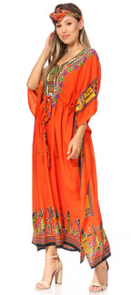 Sakkas Mera Women's Long Loose Short Sleeve Summer Casual Caftan Kaftan Dress - Buy One, Get One 50% Off dresses La Vie Bien Sakkas Mera Women's Long Loose Short Sleeve Summer Casual Caftan Kaftan Dress - Buy One, Get One 50% Off