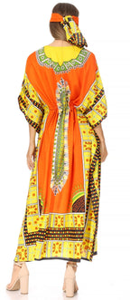 Sakkas Mera Women's Long Loose Short Sleeve Summer Casual Caftan Kaftan Dress - Buy One, Get One 50% Off dresses La Vie Bien Sakkas Mera Women's Long Loose Short Sleeve Summer Casual Caftan Kaftan Dress - Buy One, Get One 50% Off