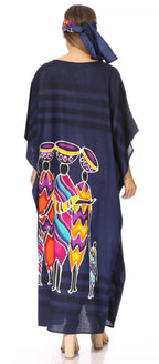 Sakkas Mera Women's Long Loose Short Sleeve Summer Casual Caftan Kaftan Dress - Buy One, Get One 50% Off dresses La Vie Bien Sakkas Mera Women's Long Loose Short Sleeve Summer Casual Caftan Kaftan Dress - Buy One, Get One 50% Off