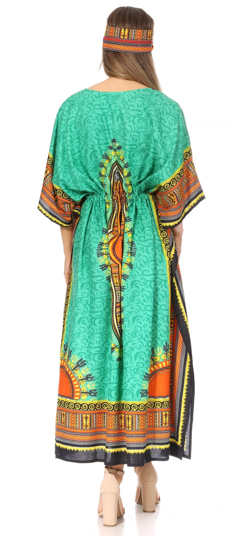 Sakkas Mera Women's Long Loose Short Sleeve Summer Casual Caftan Kaftan Dress - Buy One, Get One 50% Off dresses La Vie Bien Sakkas Mera Women's Long Loose Short Sleeve Summer Casual Caftan Kaftan Dress - Buy One, Get One 50% Off