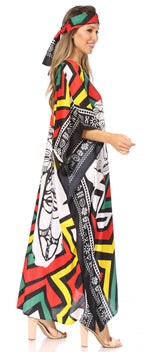 Sakkas Mera Women's Long Loose Short Sleeve Summer Casual Caftan Kaftan Dress - Buy One, Get One 50% Off dresses La Vie Bien Sakkas Mera Women's Long Loose Short Sleeve Summer Casual Caftan Kaftan Dress - Buy One, Get One 50% Off