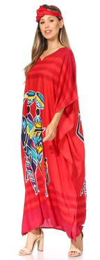 Sakkas Mera Women's Long Loose Short Sleeve Summer Casual Caftan Kaftan Dress - Buy One, Get One 50% Off dresses La Vie Bien Sakkas Mera Women's Long Loose Short Sleeve Summer Casual Caftan Kaftan Dress - Buy One, Get One 50% Off