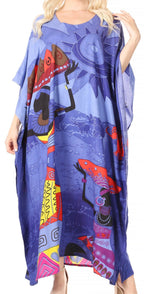 Sakkas Mera Women's Long Loose Short Sleeve Summer Casual Caftan Kaftan Dress - Buy One, Get One 50% Off dresses La Vie Bien Sakkas Mera Women's Long Loose Short Sleeve Summer Casual Caftan Kaftan Dress - Buy One, Get One 50% Off