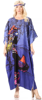 Sakkas Mera Women's Long Loose Short Sleeve Summer Casual Caftan Kaftan Dress - Buy One, Get One 50% Off dresses La Vie Bien Sakkas Mera Women's Long Loose Short Sleeve Summer Casual Caftan Kaftan Dress - Buy One, Get One 50% Off
