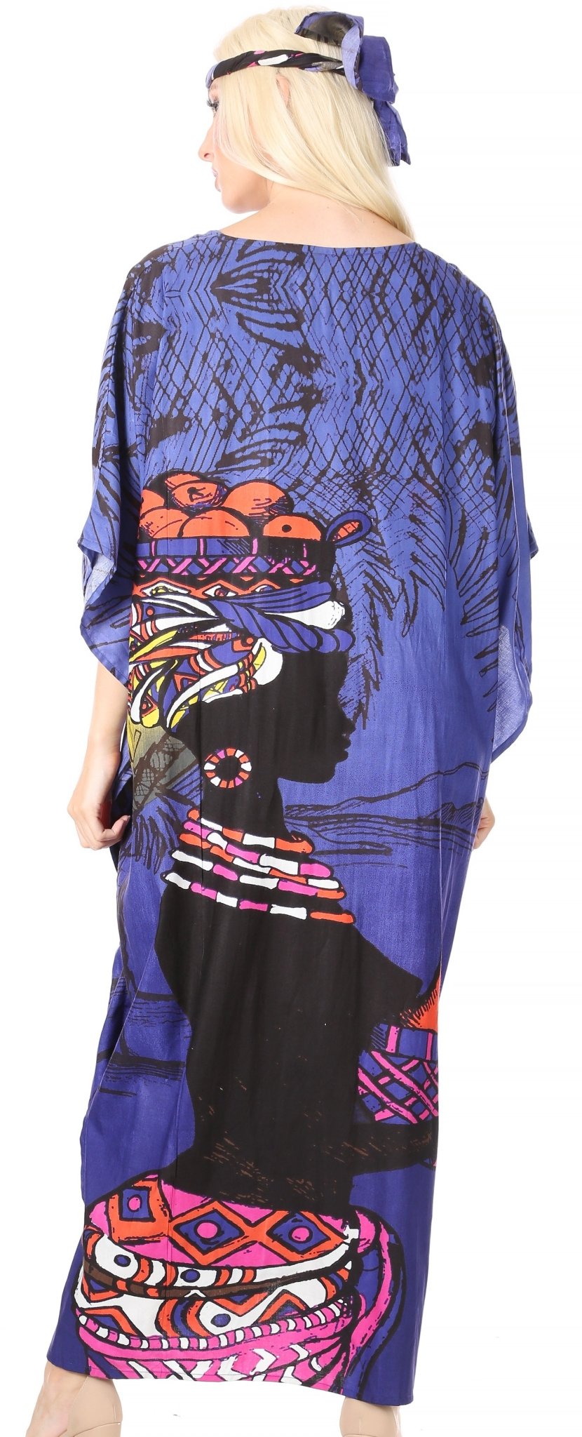 Sakkas Mera Women's Long Loose Short Sleeve Summer Casual Caftan Kaftan Dress - Buy One, Get One 50% Off dresses La Vie Bien Sakkas Mera Women's Long Loose Short Sleeve Summer Casual Caftan Kaftan Dress - Buy One, Get One 50% Off