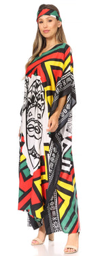 Sakkas Mera Women's Long Loose Short Sleeve Summer Casual Caftan Kaftan Dress - Buy One, Get One 50% Off dresses La Vie Bien Sakkas Mera Women's Long Loose Short Sleeve Summer Casual Caftan Kaftan Dress - Buy One, Get One 50% Off