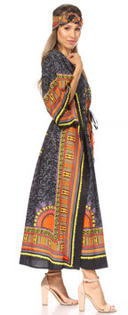 Sakkas Mera Women's Long Loose Short Sleeve Summer Casual Caftan Kaftan Dress - Buy One, Get One 50% Off dresses La Vie Bien Sakkas Mera Women's Long Loose Short Sleeve Summer Casual Caftan Kaftan Dress - Buy One, Get One 50% Off