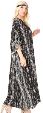 Sakkas Mera Women's Long Loose Short Sleeve Summer Casual Caftan Kaftan Dress - Buy One, Get One 50% Off dresses La Vie Bien Sakkas Mera Women's Long Loose Short Sleeve Summer Casual Caftan Kaftan Dress - Buy One, Get One 50% Off