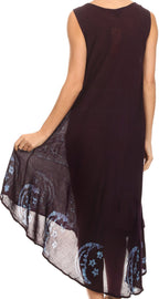 Sakkas Moon and Stars Batik Caftan Tank Dress / Cover Up dresses La Vie Bien Sakkas Moon and Stars Batik Caftan Tank Dress / Cover Up