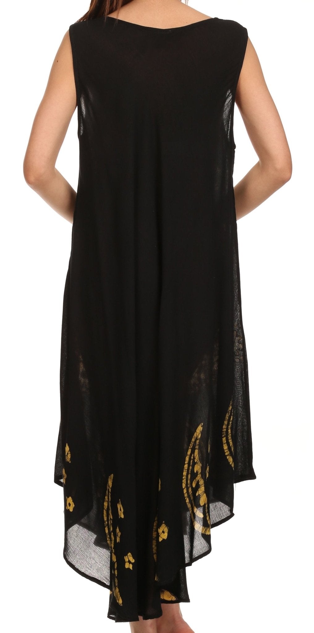 Sakkas Moon and Stars Batik Caftan Tank Dress / Cover Up dresses La Vie Bien Sakkas Moon and Stars Batik Caftan Tank Dress / Cover Up