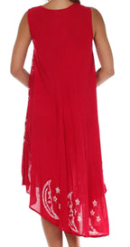 Sakkas Moon and Stars Batik Caftan Tank Dress / Cover Up dresses La Vie Bien Sakkas Moon and Stars Batik Caftan Tank Dress / Cover Up