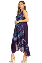 Sakkas Moon and Stars Batik Caftan Tank Dress / Cover Up dresses La Vie Bien Sakkas Moon and Stars Batik Caftan Tank Dress / Cover Up