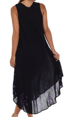 Sakkas Moon and Stars Batik Caftan Tank Dress / Cover Up dresses La Vie Bien Sakkas Moon and Stars Batik Caftan Tank Dress / Cover Up