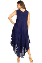 Sakkas Moon and Stars Batik Caftan Tank Dress / Cover Up dresses La Vie Bien Sakkas Moon and Stars Batik Caftan Tank Dress / Cover Up