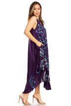 Sakkas Moon and Stars Batik Caftan Tank Dress / Cover Up dresses La Vie Bien Sakkas Moon and Stars Batik Caftan Tank Dress / Cover Up
