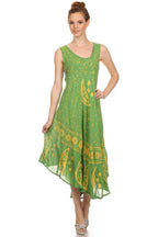 Sakkas Moon and Stars Batik Caftan Tank Dress / Cover Up dresses La Vie Bien Sakkas Moon and Stars Batik Caftan Tank Dress / Cover Up