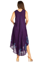 Sakkas Moon and Stars Batik Caftan Tank Dress / Cover Up dresses La Vie Bien Sakkas Moon and Stars Batik Caftan Tank Dress / Cover Up