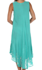 Sakkas Moon and Stars Batik Caftan Tank Dress / Cover Up dresses La Vie Bien Sakkas Moon and Stars Batik Caftan Tank Dress / Cover Up