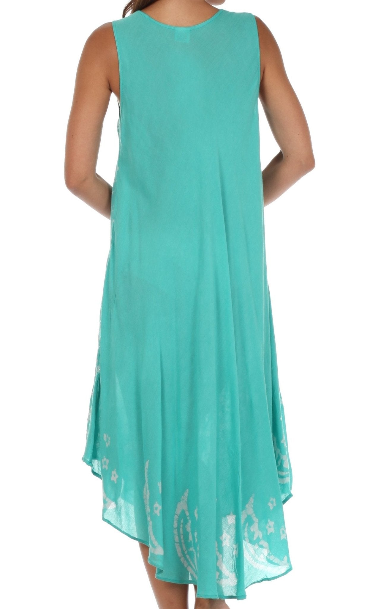 Sakkas Moon and Stars Batik Caftan Tank Dress / Cover Up dresses La Vie Bien Sakkas Moon and Stars Batik Caftan Tank Dress / Cover Up
