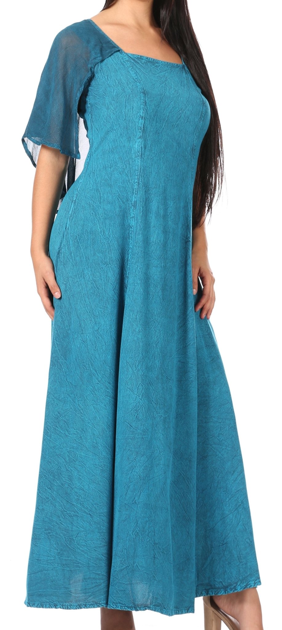 Sakkas Niam Women's Maxi Capelet Long Dress Celtic Medieval Renaissance Adjustable - Buy One Get One dresses La Vie Bien Sakkas Niam Women's Maxi Capelet Long Dress Celtic Medieval Renaissance Adjustable - Buy One Get One