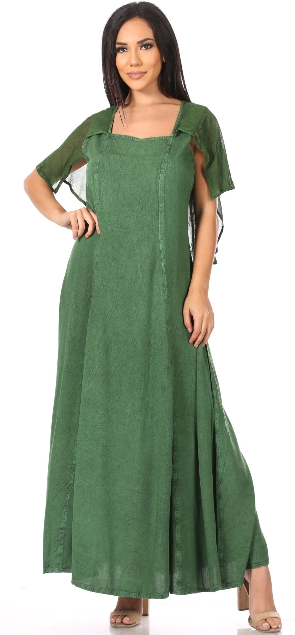 Sakkas Niam Women's Maxi Capelet Long Dress Celtic Medieval Renaissance Adjustable - Buy One Get One dresses La Vie Bien Sakkas Niam Women's Maxi Capelet Long Dress Celtic Medieval Renaissance Adjustable - Buy One Get One