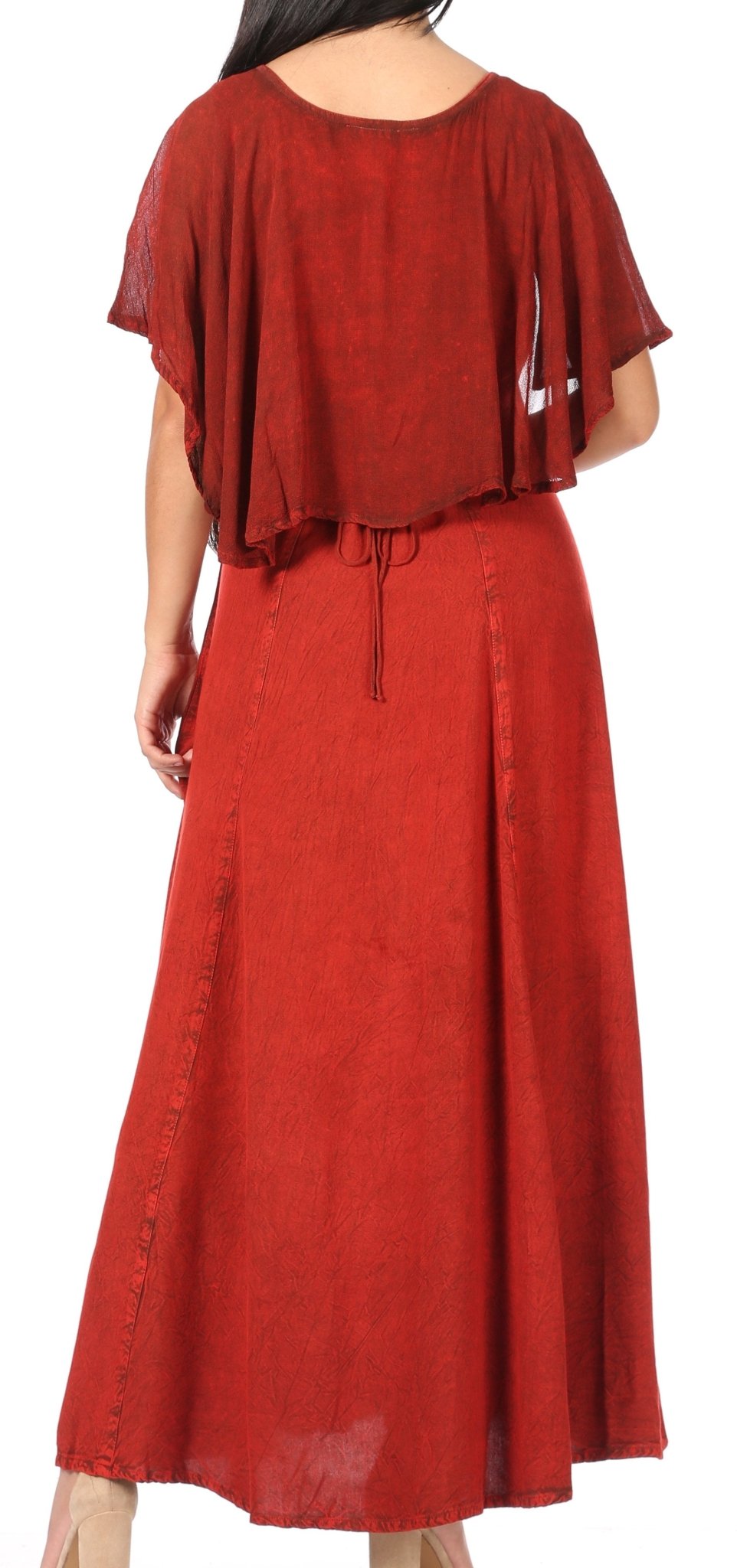 Sakkas Niam Women's Maxi Capelet Long Dress Celtic Medieval Renaissance Adjustable - Buy One Get One dresses La Vie Bien Sakkas Niam Women's Maxi Capelet Long Dress Celtic Medieval Renaissance Adjustable - Buy One Get One