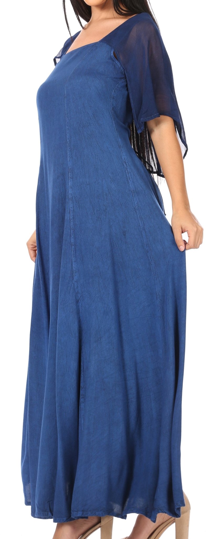 Sakkas Niam Women's Maxi Capelet Long Dress Celtic Medieval Renaissance Adjustable - Buy One Get One dresses La Vie Bien Sakkas Niam Women's Maxi Capelet Long Dress Celtic Medieval Renaissance Adjustable - Buy One Get One
