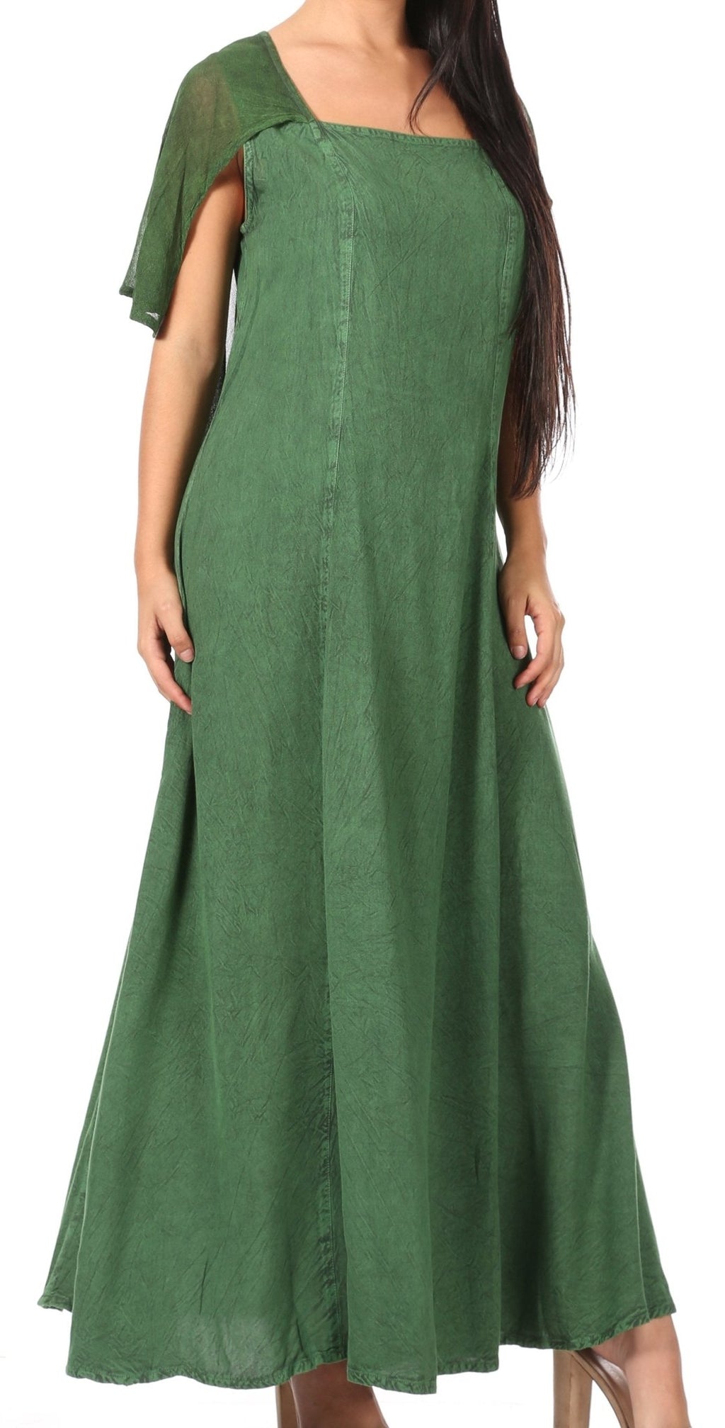 Sakkas Niam Women's Maxi Capelet Long Dress Celtic Medieval Renaissance Adjustable - Buy One Get One dresses La Vie Bien Sakkas Niam Women's Maxi Capelet Long Dress Celtic Medieval Renaissance Adjustable - Buy One Get One