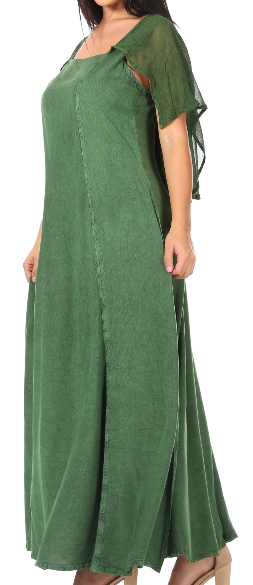 Sakkas Niam Women's Maxi Capelet Long Dress Celtic Medieval Renaissance Adjustable - Buy One Get One dresses La Vie Bien Sakkas Niam Women's Maxi Capelet Long Dress Celtic Medieval Renaissance Adjustable - Buy One Get One