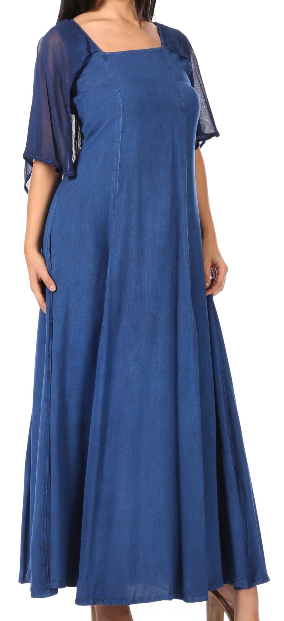Sakkas Niam Women's Maxi Capelet Long Dress Celtic Medieval Renaissance Adjustable - Buy One Get One dresses La Vie Bien Sakkas Niam Women's Maxi Capelet Long Dress Celtic Medieval Renaissance Adjustable - Buy One Get One